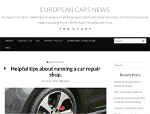 Tablet Screenshot of eurocarsdiary.com